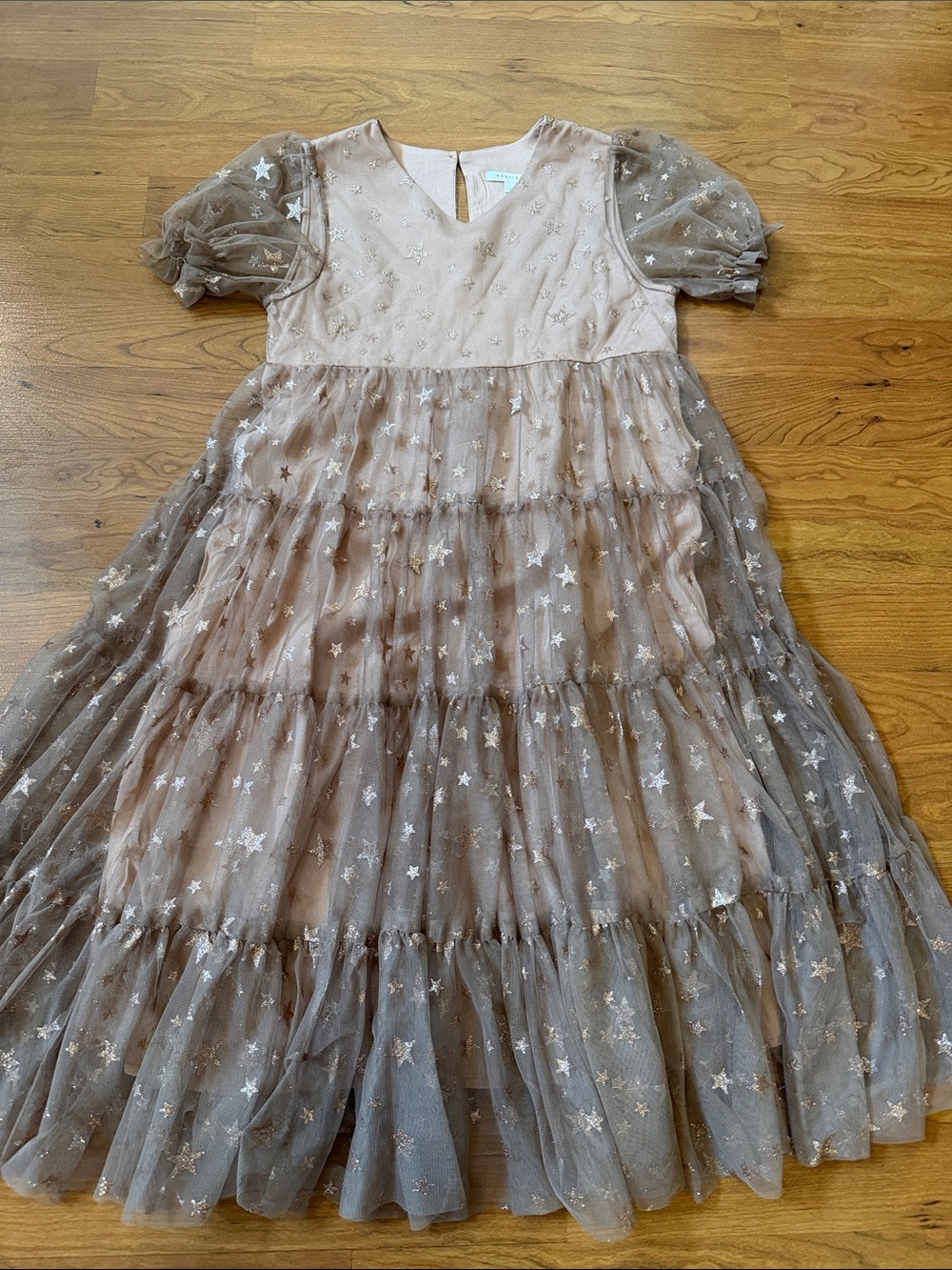 Girls' Star-Embroidered Tulle Dress size 8.